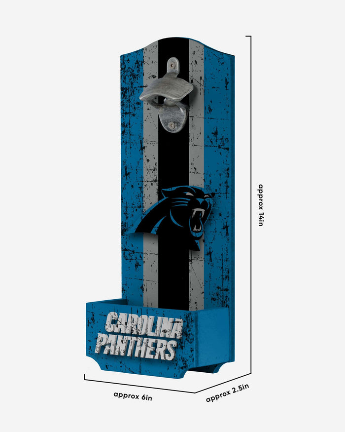 Carolina Panthers Wooden Bottle Cap Opener Sign FOCO - FOCO.com