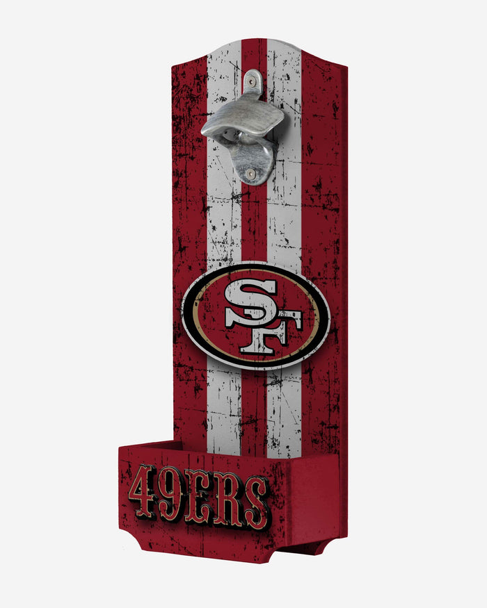 San Francisco 49ers Wooden Bottle Cap Opener Sign FOCO - FOCO.com