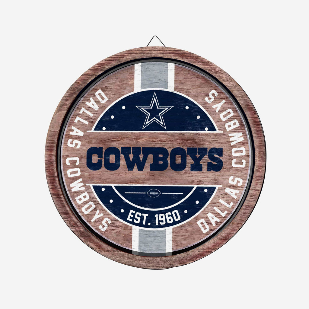 Dallas Cowboys Wooden Barrel Sign FOCO - FOCO.com