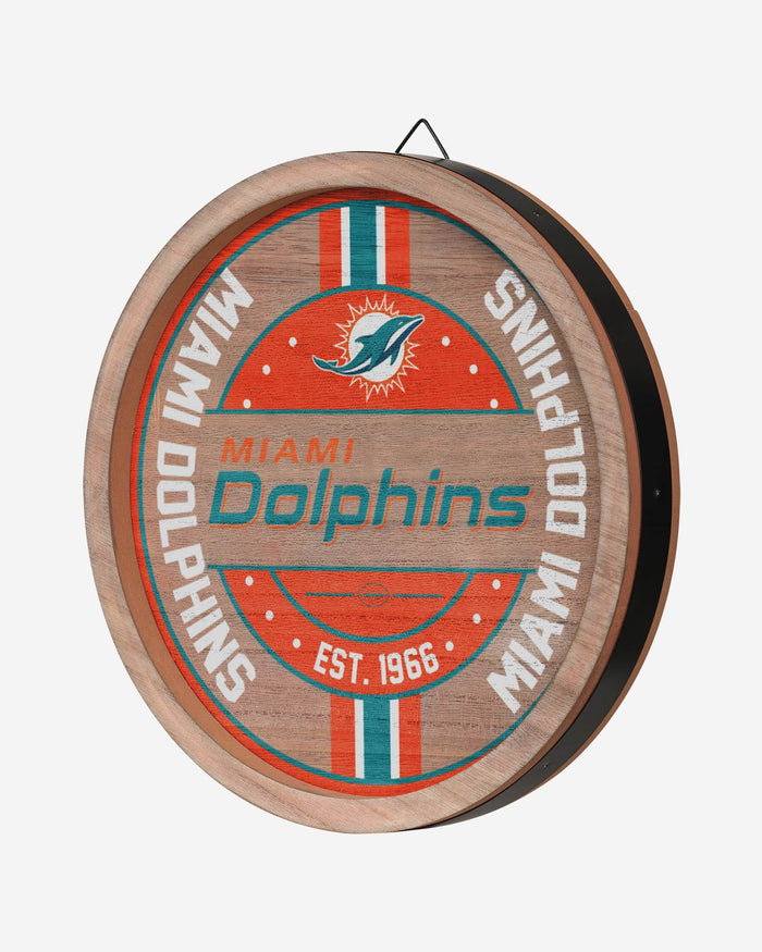 Miami Dolphins Wooden Barrel Sign FOCO - FOCO.com