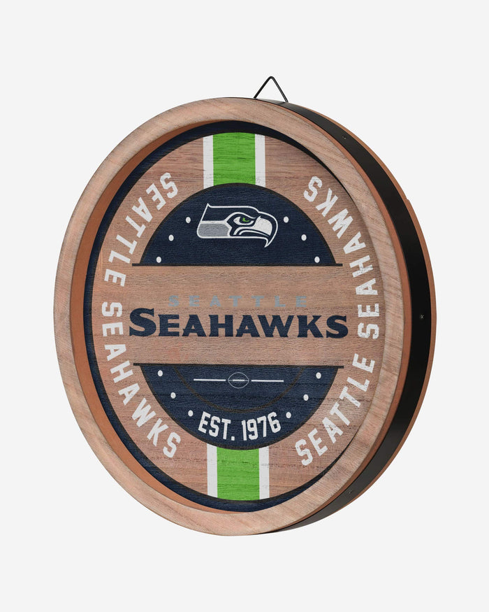 Seattle Seahawks Wooden Barrel Sign FOCO - FOCO.com