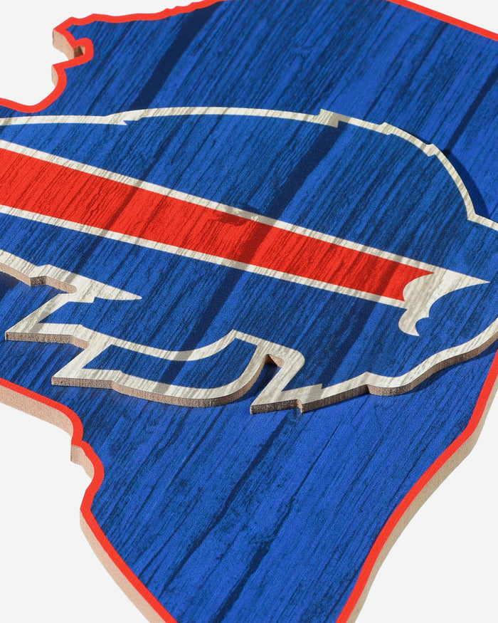 Buffalo Bills NFL Wood State Sign