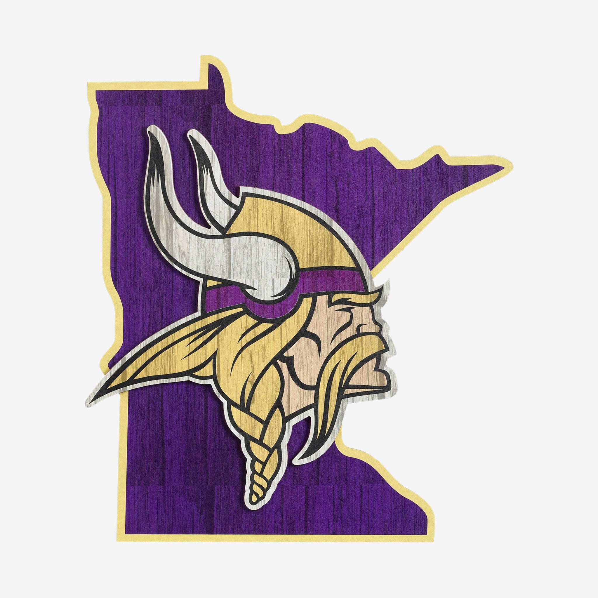 Officially Licensed NFL Minnesota Vikings Distressed State w/ Logo