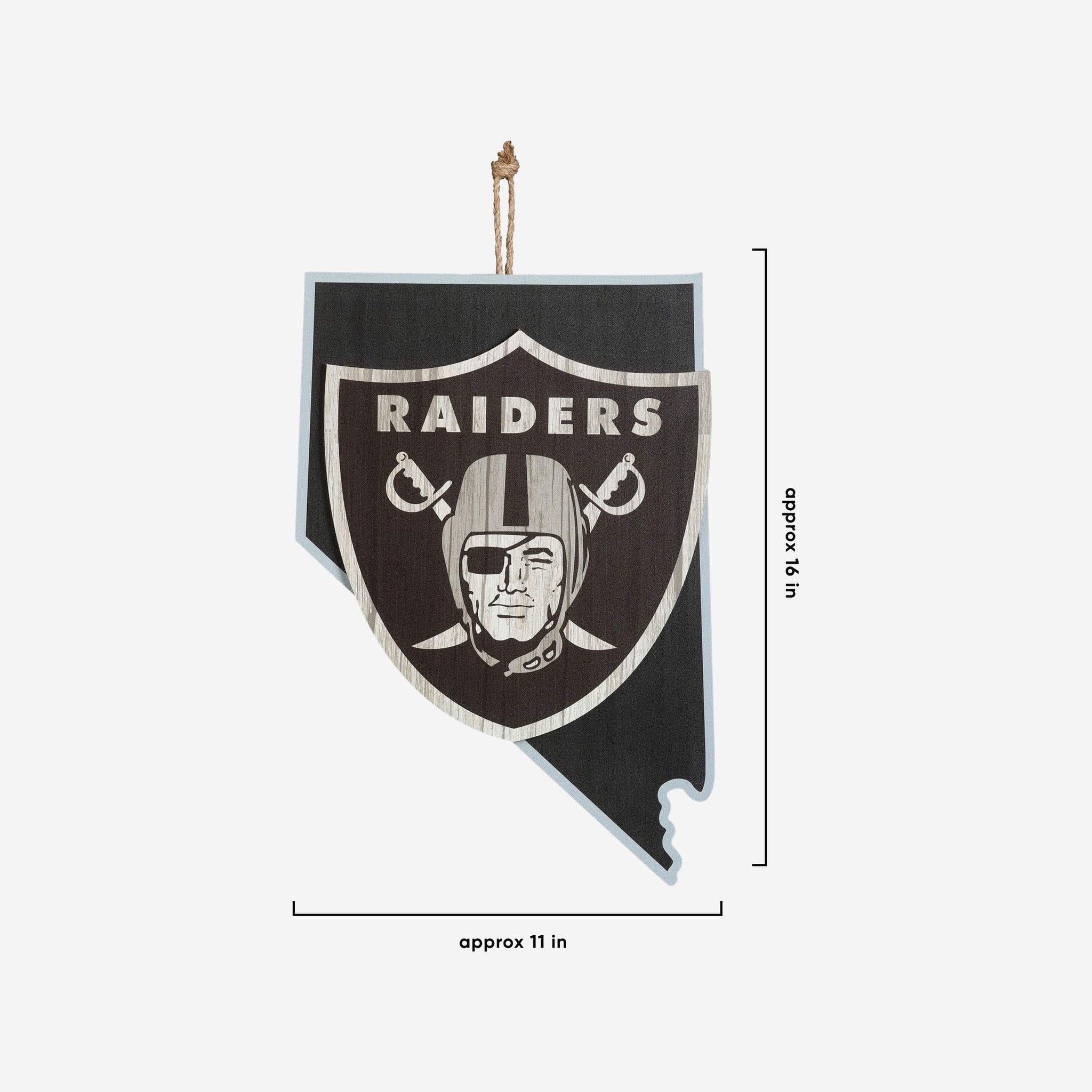 Officially Licensed NFL Las Vegas Raiders Distressed State Wall