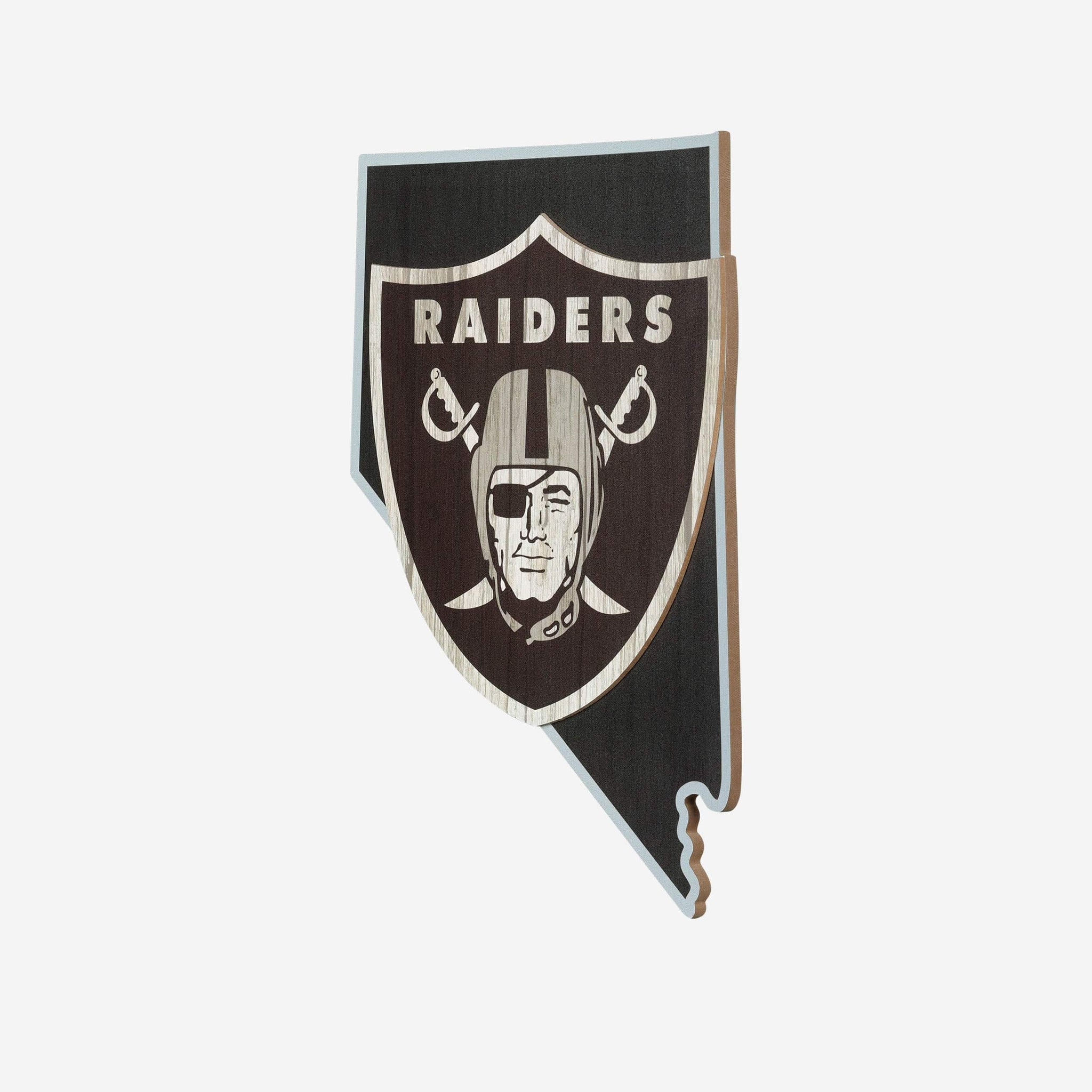 Las Vegas Raiders Distressed Logo Black Button Jersey