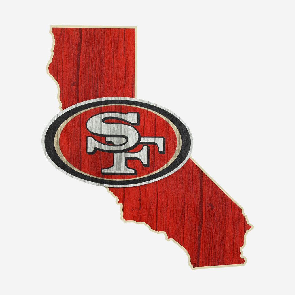 San Francisco 49ers Wood State Sign FOCO - FOCO.com