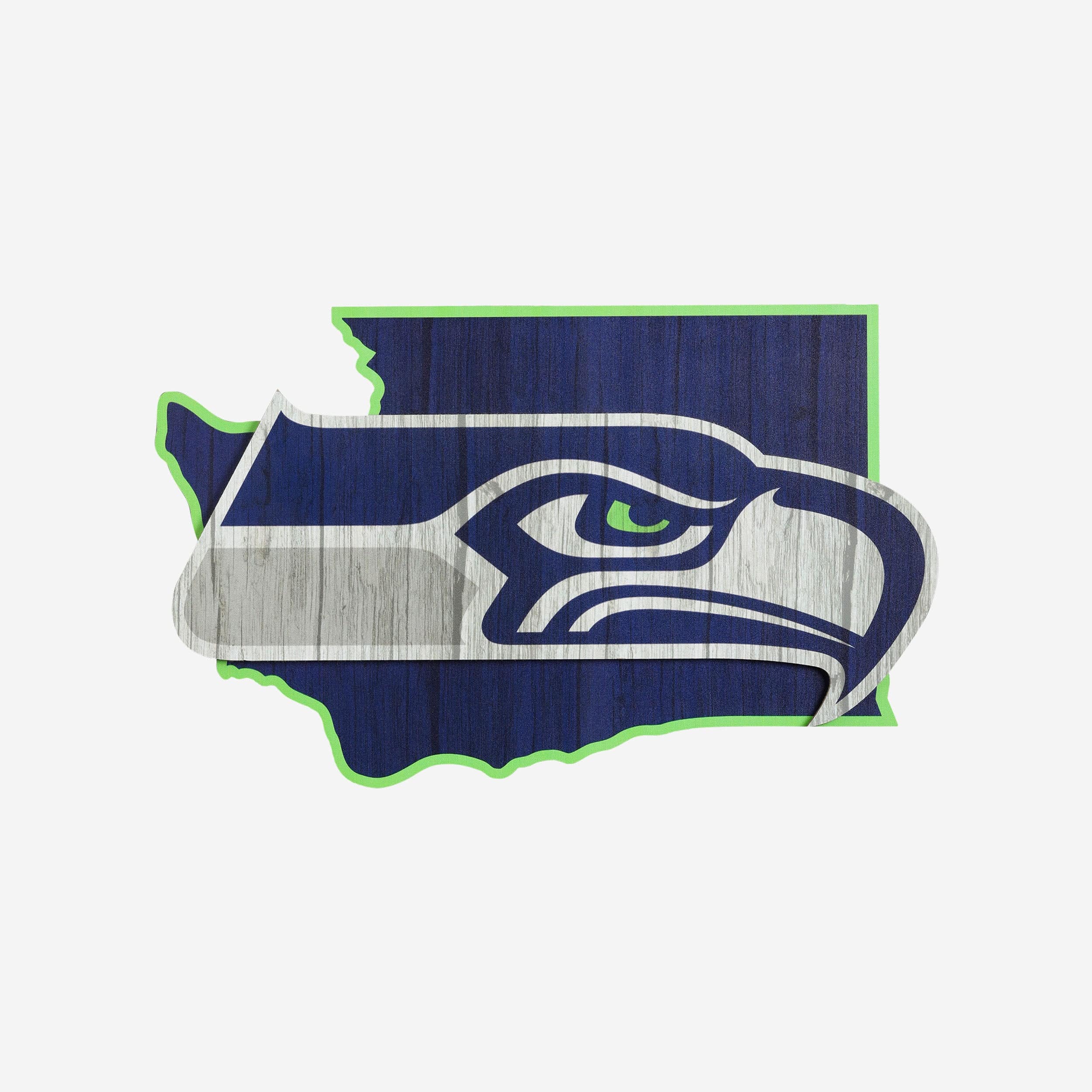 Seahawks Team Colors Football Fun Strips Novelty Wood Sign WS-778