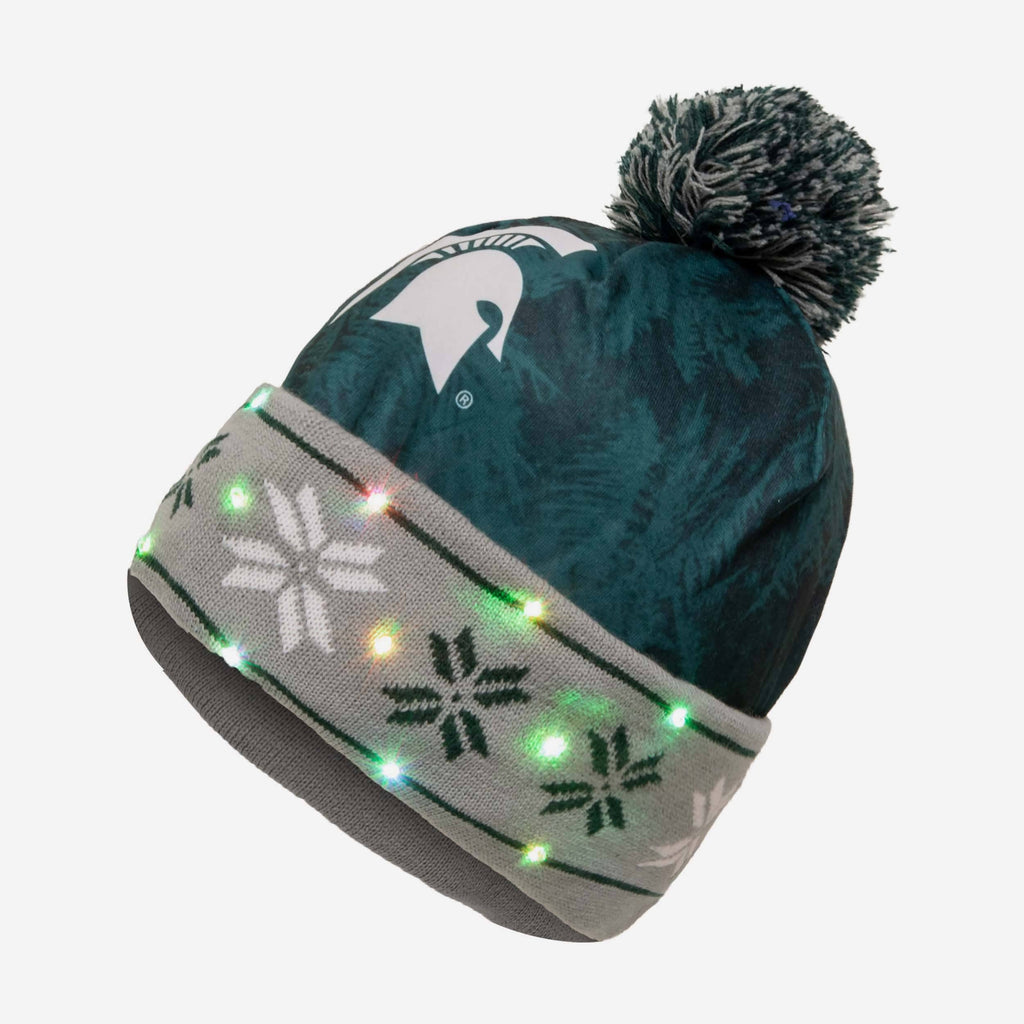 Michigan State Spartans Big Logo Light Up Beanie FOCO - FOCO.com