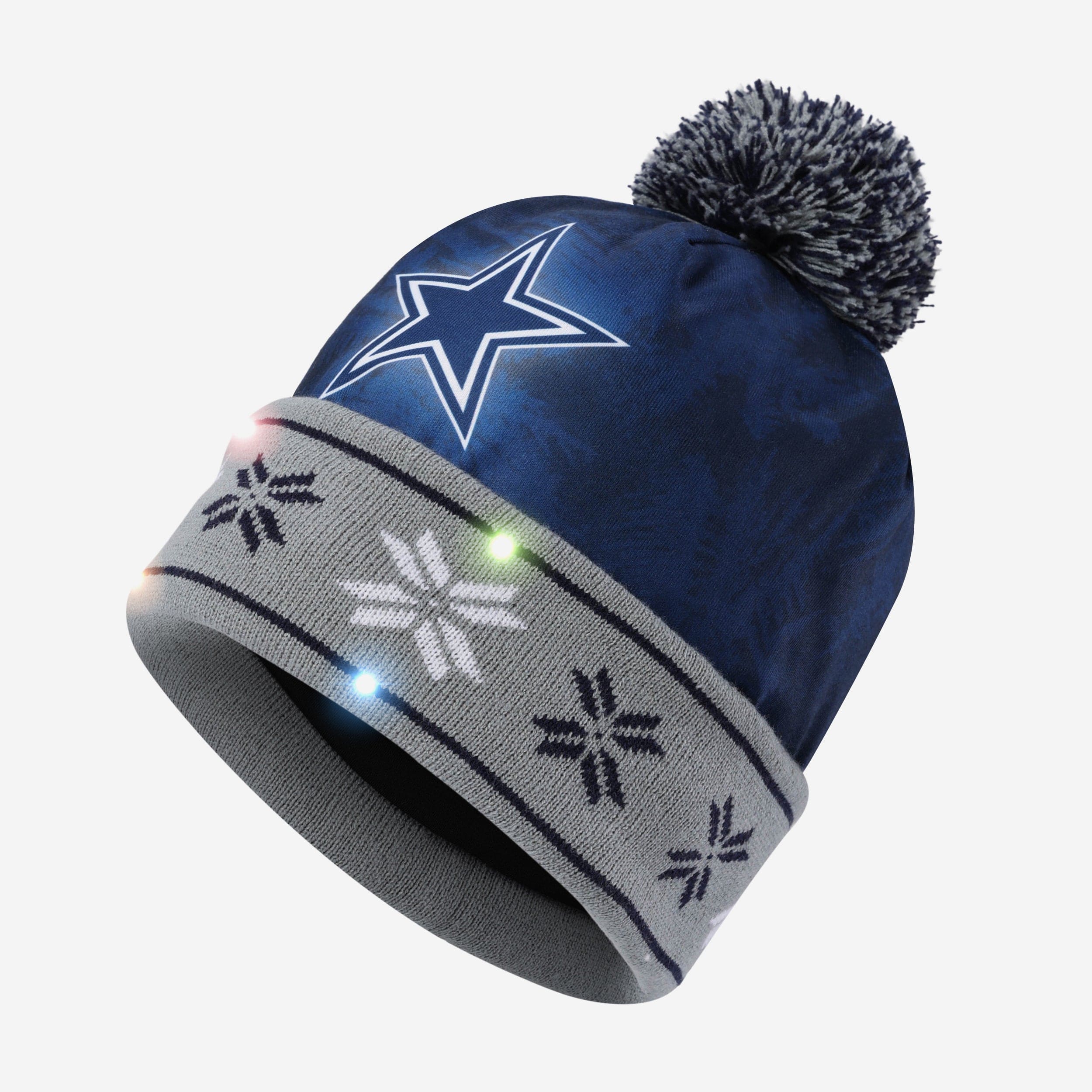 New England Patriots Big Logo Light Up Printed Beanie