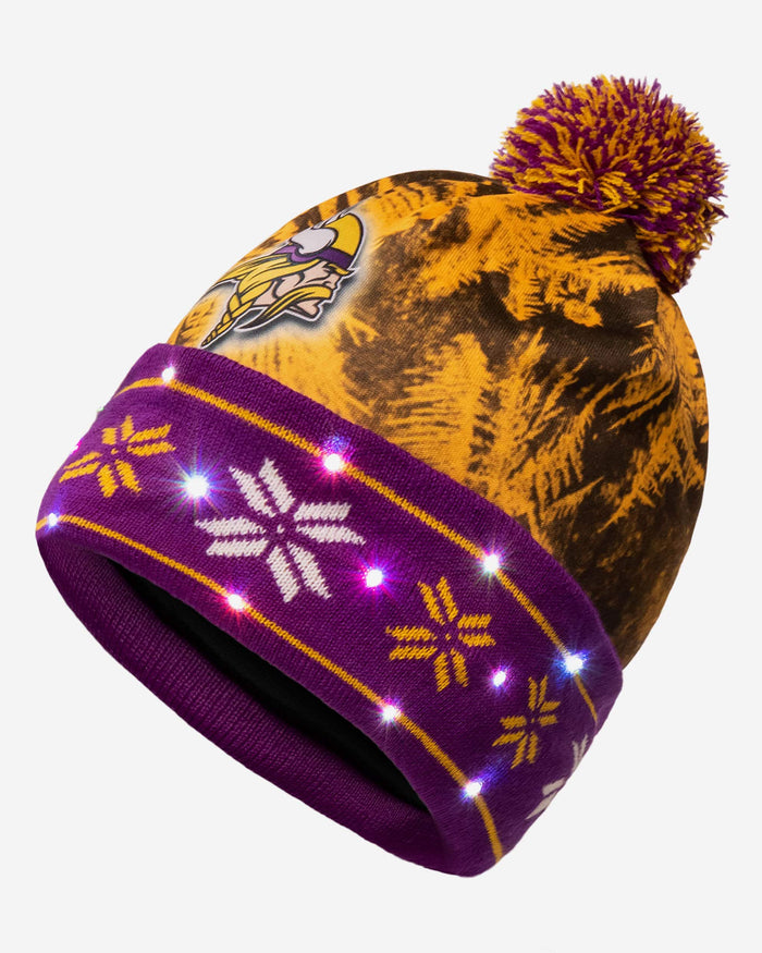 Minnesota Vikings Big Logo Light Up Beanie FOCO - FOCO.com