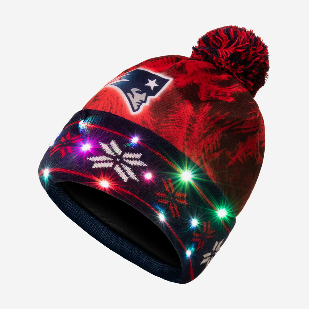 New England Patriots Big Logo Light Up Beanie FOCO - FOCO.com