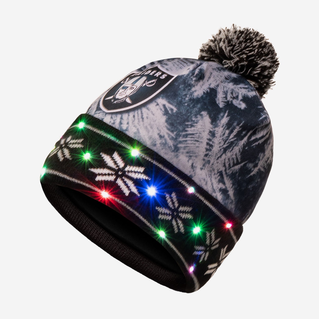 Las Vegas Raiders Big Logo Light Up Beanie FOCO - FOCO.com