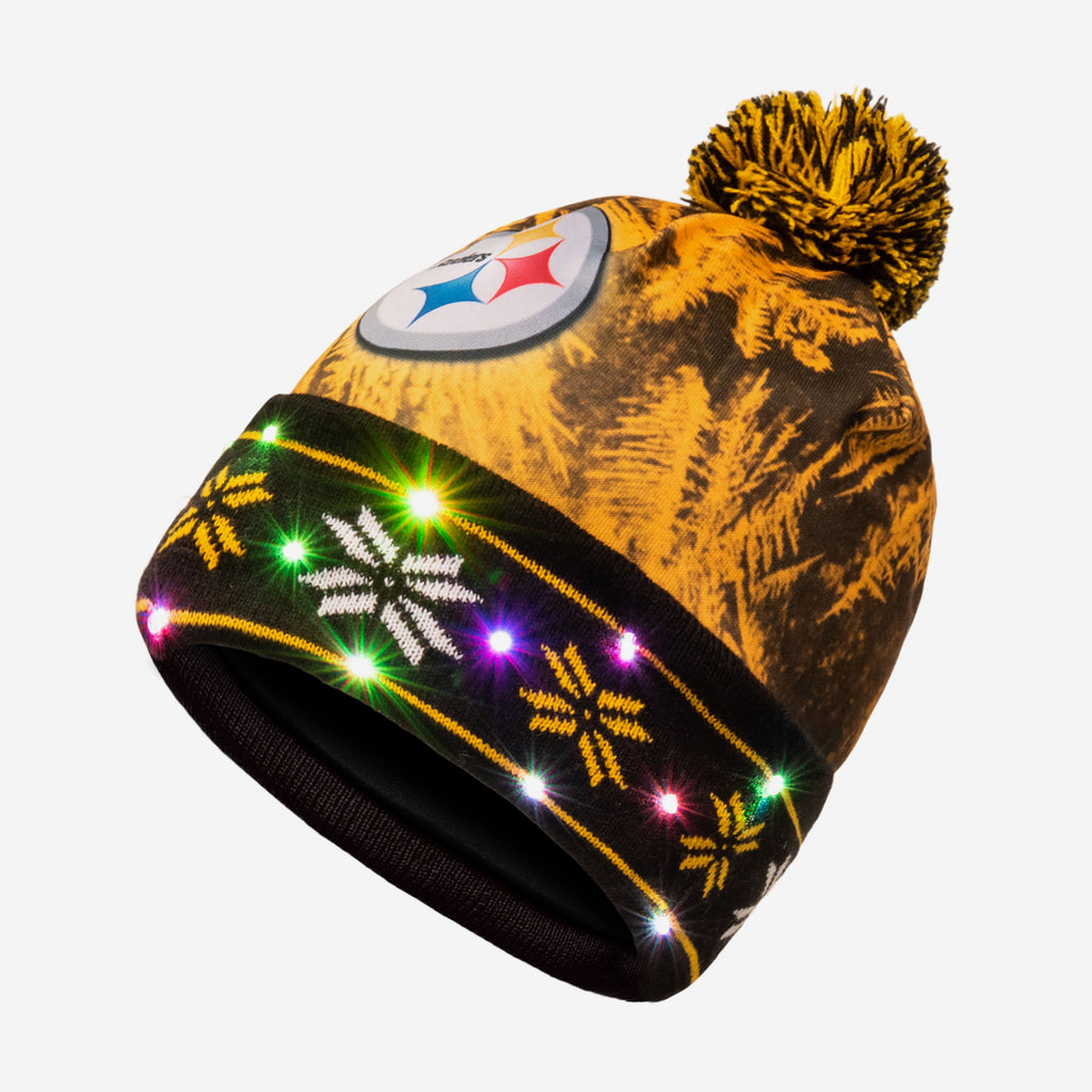 Pittsburgh Steelers Big Logo Light Up Beanie FOCO - FOCO.com