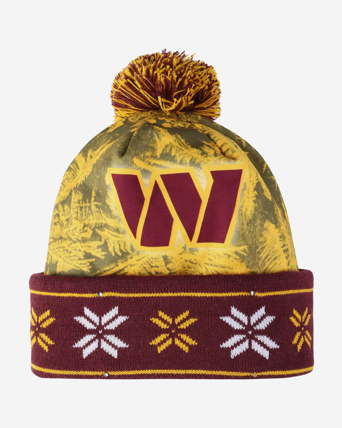 Washington Commanders Big Logo Light Up Printed Beanie FOCO - FOCO.com