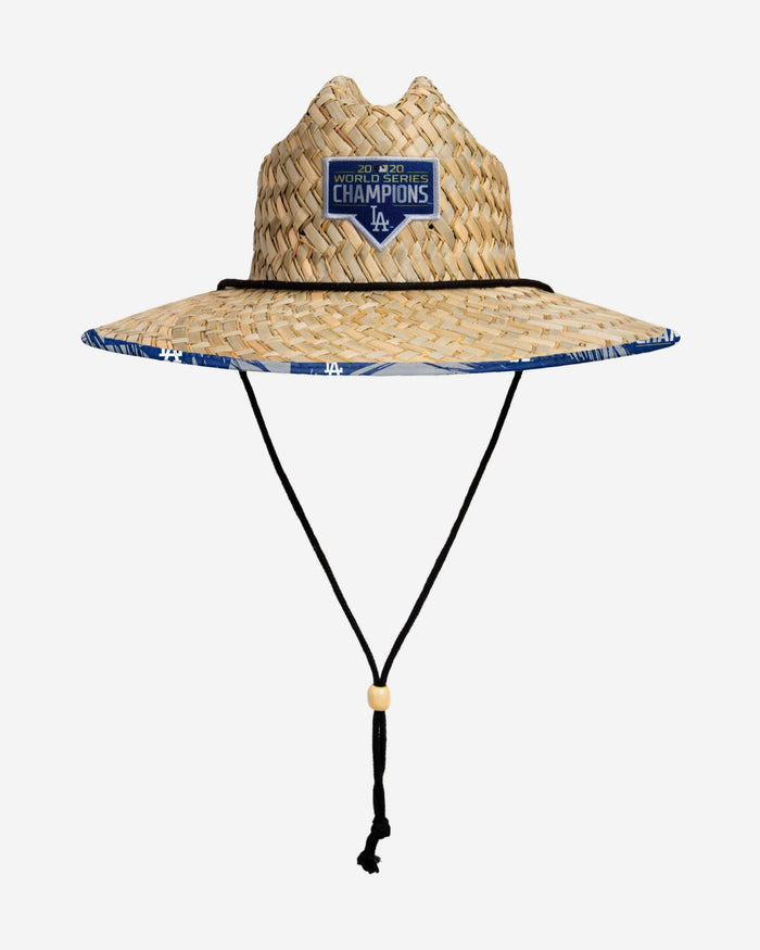 Los Angeles Dodgers 2020 World Series Champions Floral Straw Hat FOCO - FOCO.com