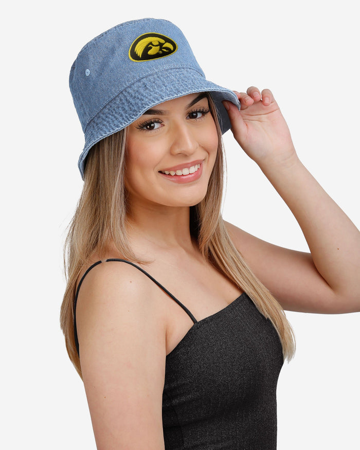 Iowa Hawkeyes Denim Bucket Hat FOCO - FOCO.com