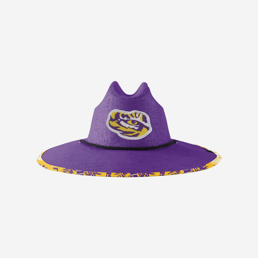 LSU Tigers Team Color Straw Hat FOCO - FOCO.com