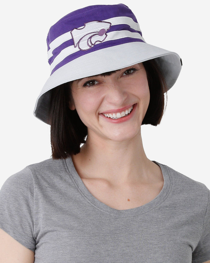 Kansas State Wildcats Team Stripe Bucket Hat FOCO - FOCO.com