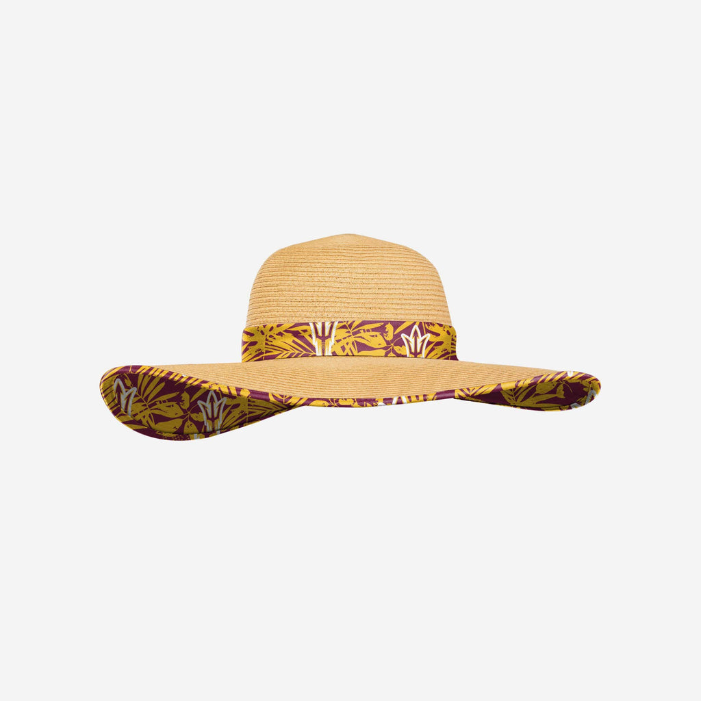 Arizona State Sun Devils Womens Floral Straw Hat FOCO - FOCO.com