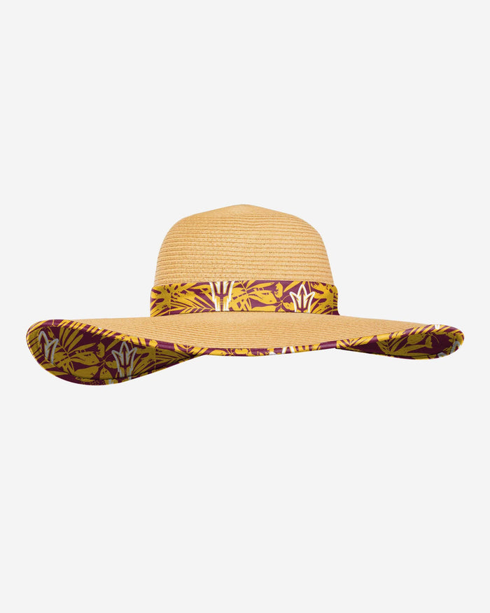 Arizona State Sun Devils Womens Floral Straw Hat FOCO - FOCO.com