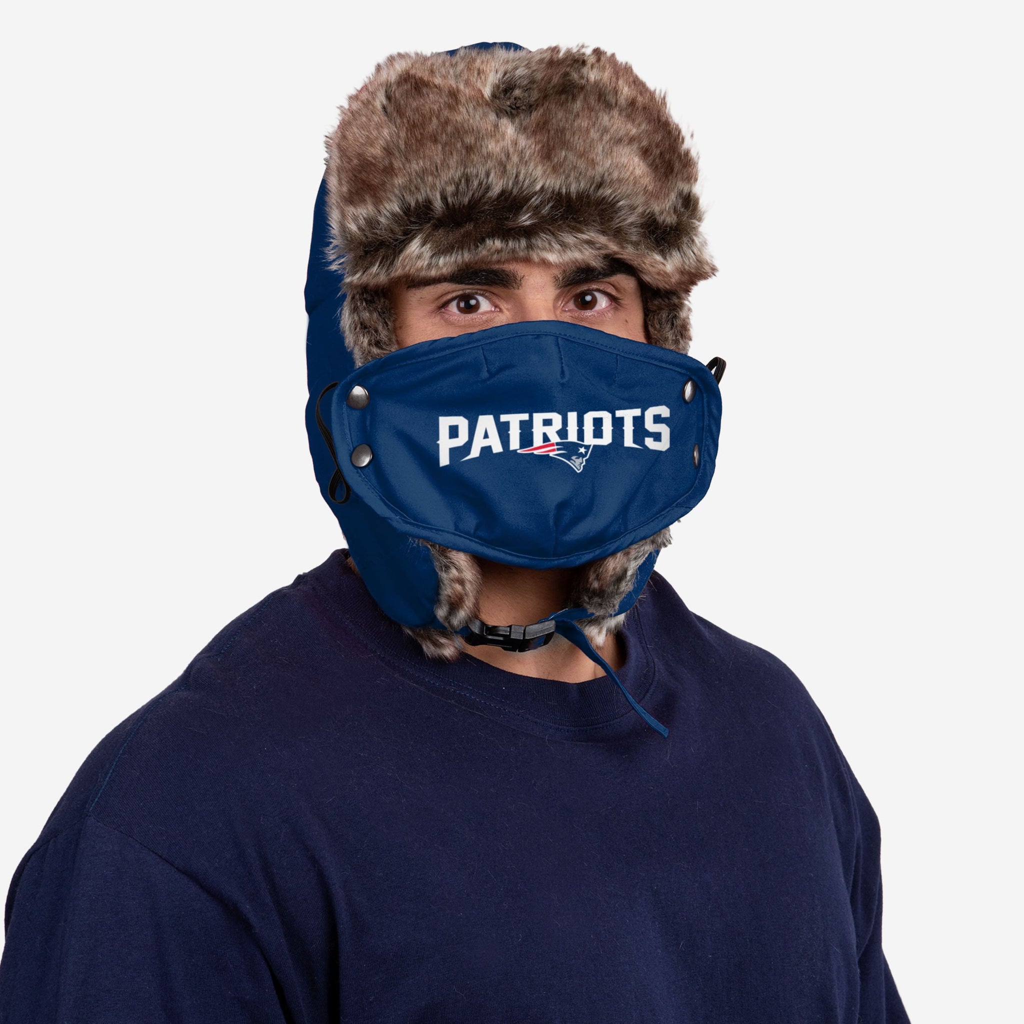 New England Patriots Crucial Catch Adjustable Face Cover FOCO