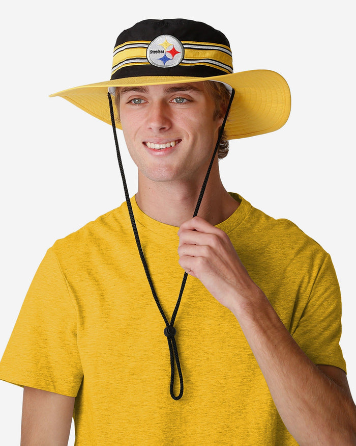 Pittsburgh Steelers Team Stripe Boonie Hat FOCO - FOCO.com