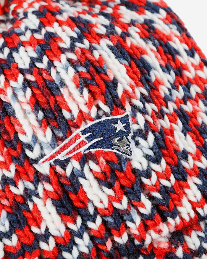 New England Patriots Colorblend Knit Pom Beanie FOCO - FOCO.com