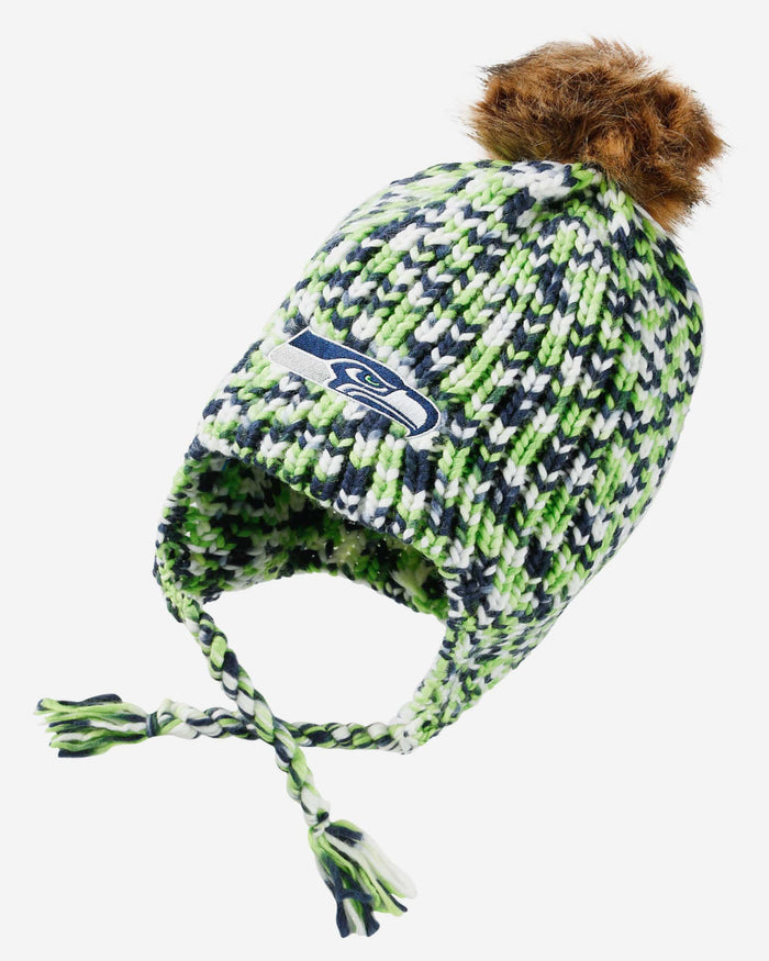 Seattle Seahawks Colorblend Knit Pom Beanie FOCO - FOCO.com