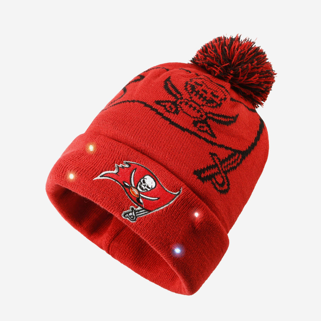 Tampa Bay Buccaneers Cropped Logo Light Up Knit Beanie FOCO - FOCO.com