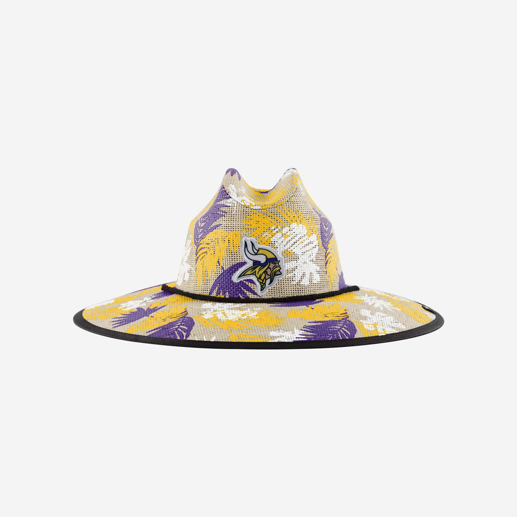 Minnesota Vikings Floral Printed Straw Hat FOCO - FOCO.com