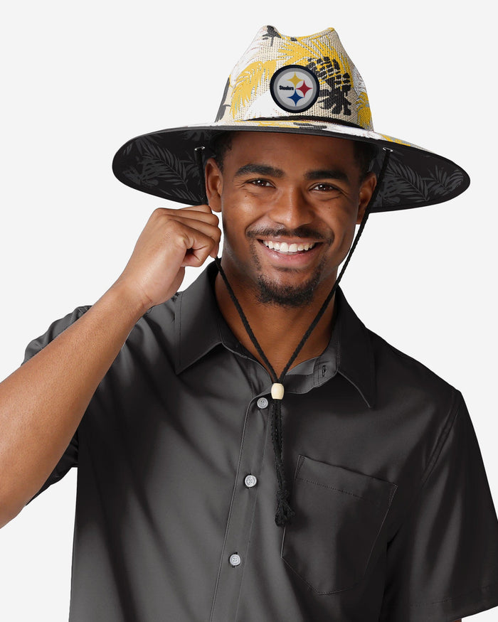 Pittsburgh Steelers Floral Printed Straw Hat FOCO - FOCO.com