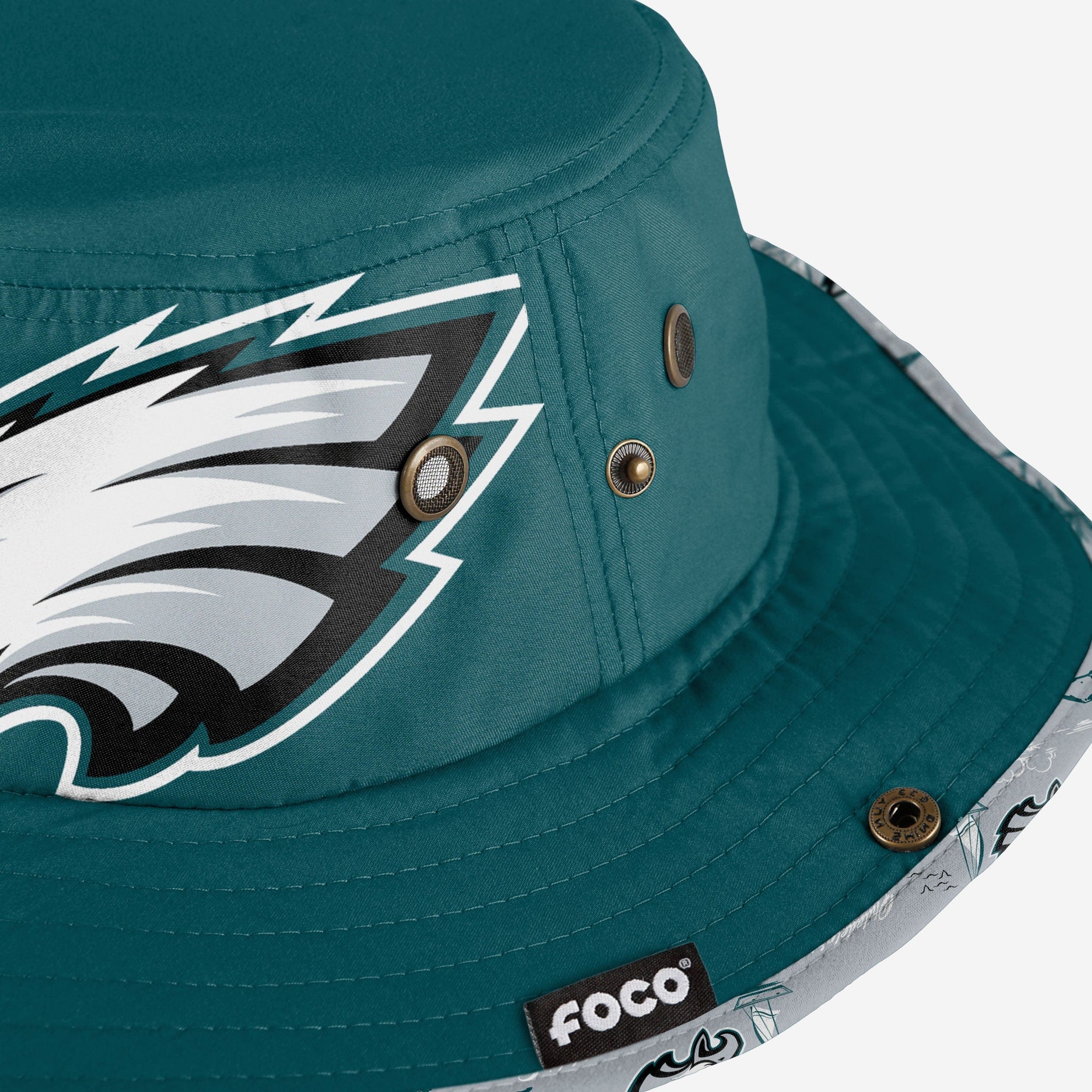 FOCO Philadelphia Eagles NFL Womens White Hybrid Boonie Hat