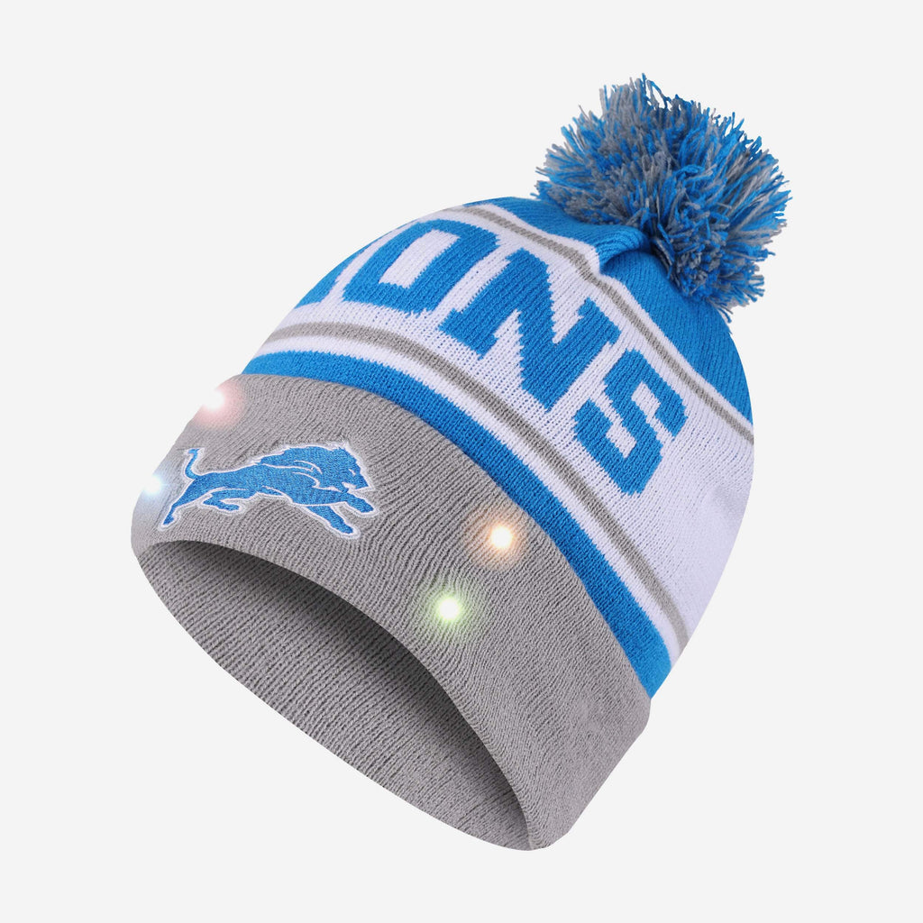 Detroit Lions Snow Stealer Light Up Beanie FOCO - FOCO.com