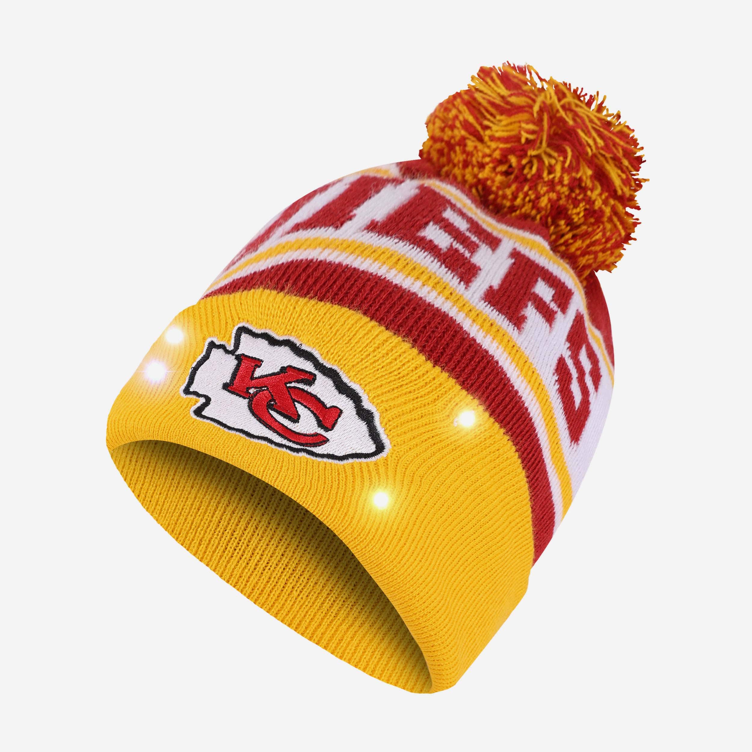 KANSAS CITY CHIEFS LIGHT 'EM UP LED WINTER KNIT HAT ONE SIZE