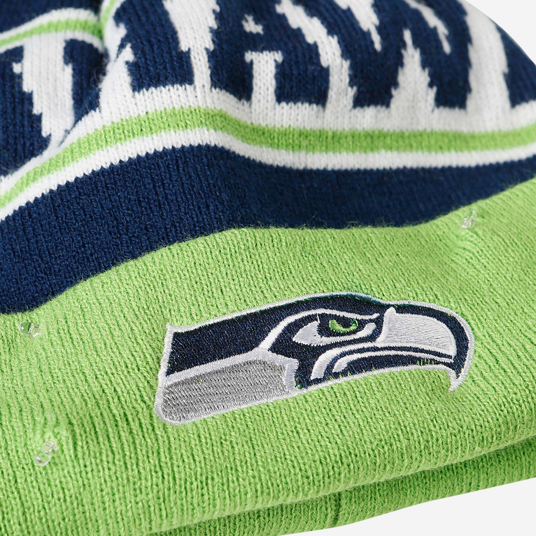 Seattle Seahawks NFL Wordmark Light Up Printed Beanie