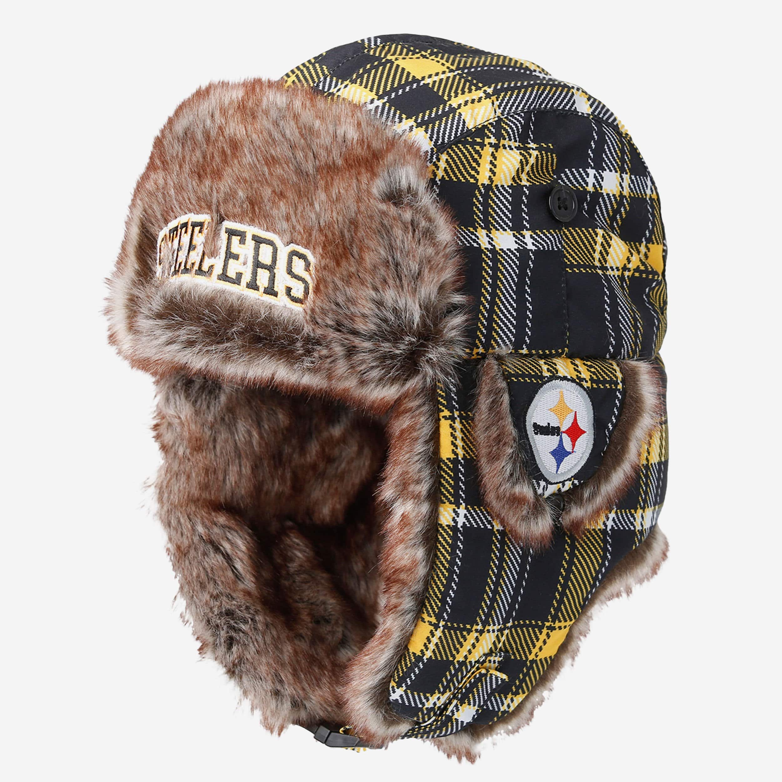 Men's New Era Black Pittsburgh Steelers Knit Trapper Hat