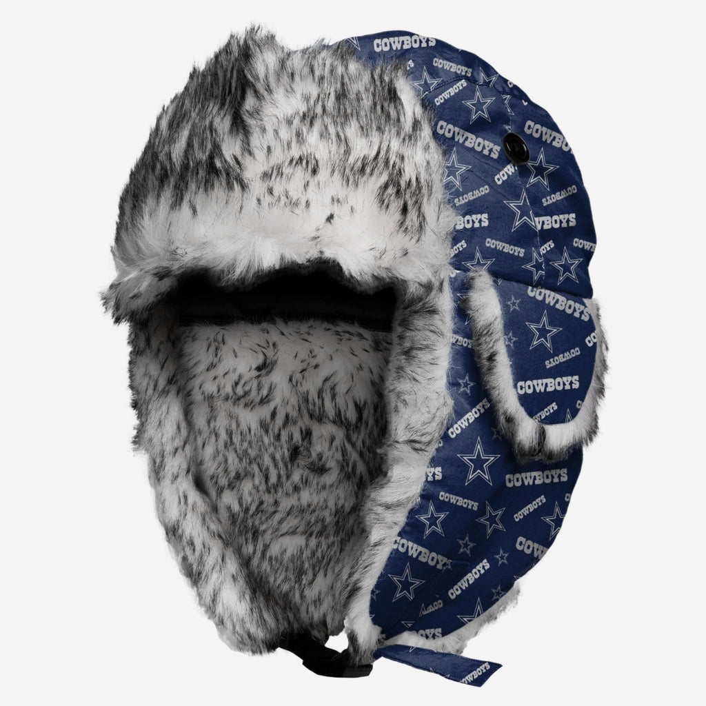 Dallas Cowboys Repeat Print Trapper Hat FOCO - FOCO.com