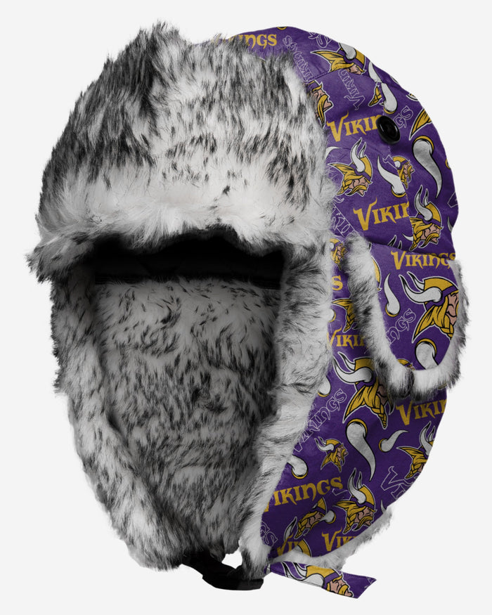 Minnesota Vikings Repeat Print Trapper Hat FOCO - FOCO.com