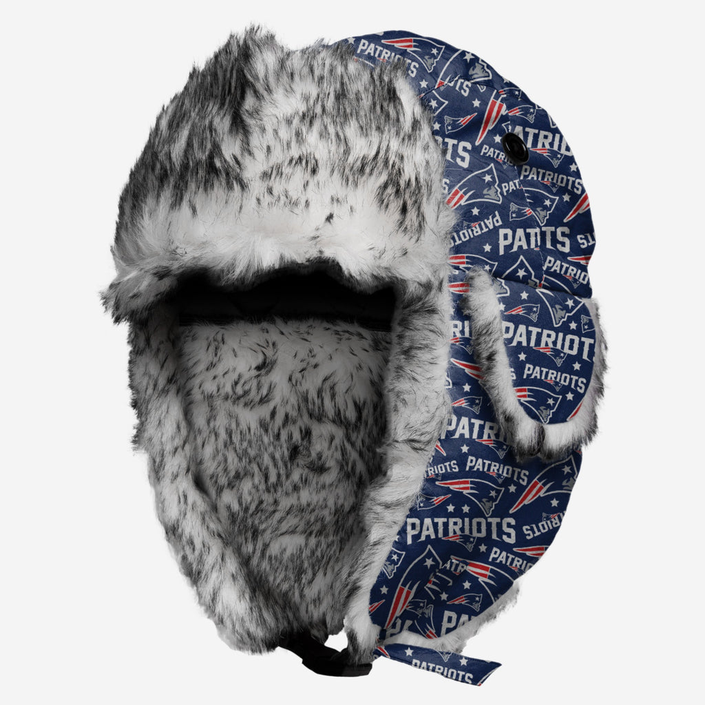 New England Patriots Repeat Print Trapper Hat FOCO - FOCO.com