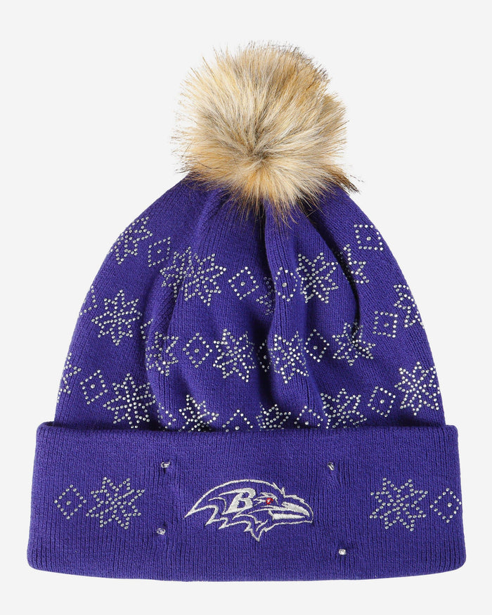 Baltimore Ravens Rhinestone Light Up Beanie FOCO - FOCO.com