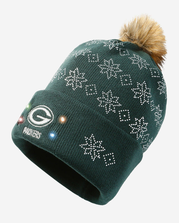 Green Bay Packers Rhinestone Light Up Beanie FOCO - FOCO.com