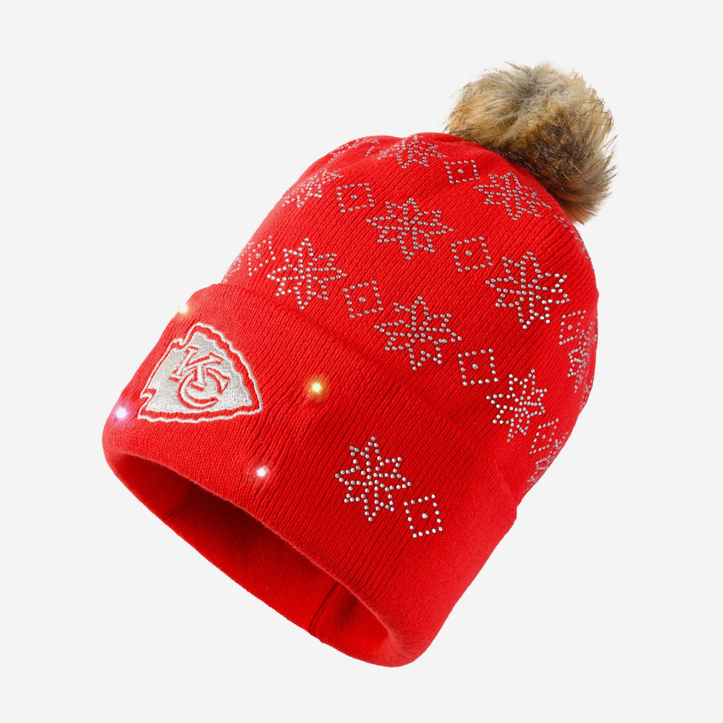 Kansas City Chiefs Rhinestone Light Up Beanie FOCO - FOCO.com