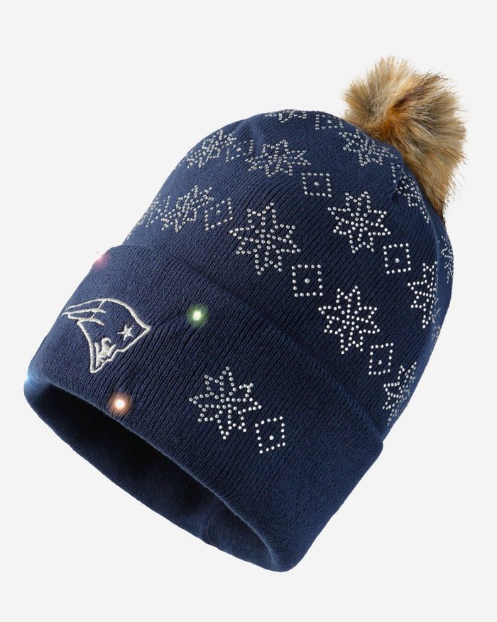 New England Patriots Rhinestone Light Up Beanie FOCO - FOCO.com