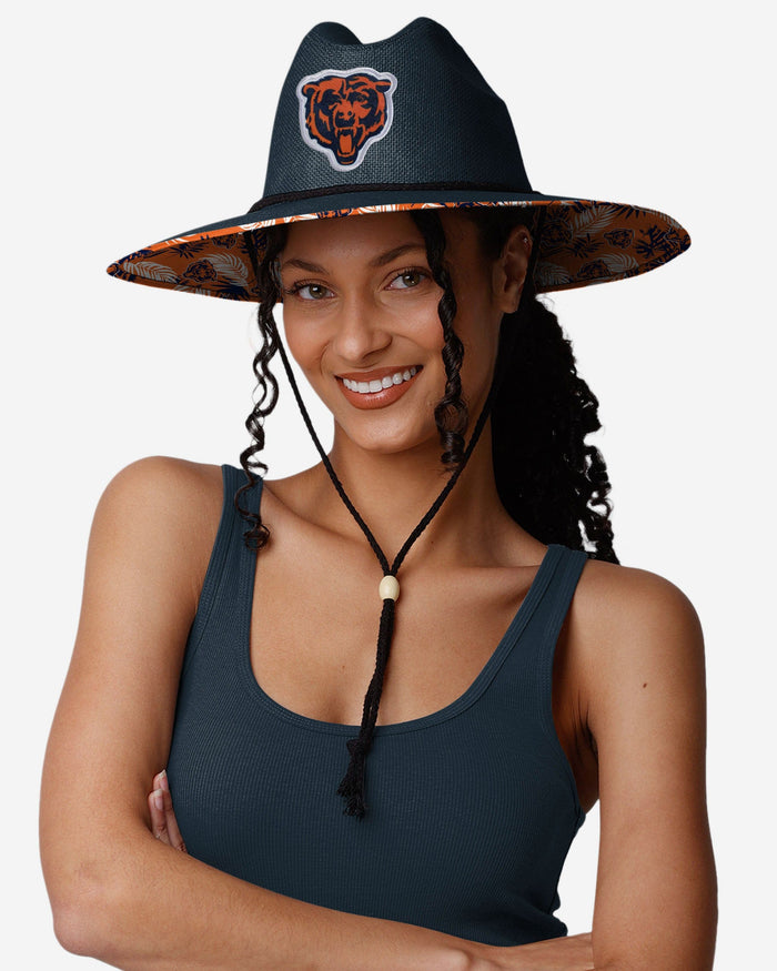 Chicago Bears Team Color Straw Hat FOCO - FOCO.com