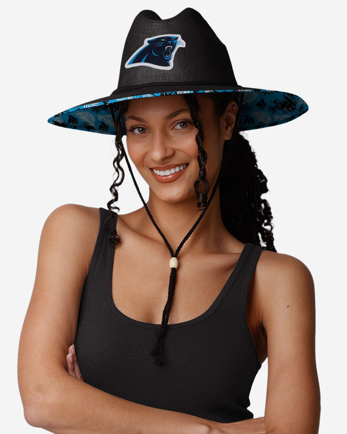 Carolina Panthers Team Color Straw Hat FOCO - FOCO.com