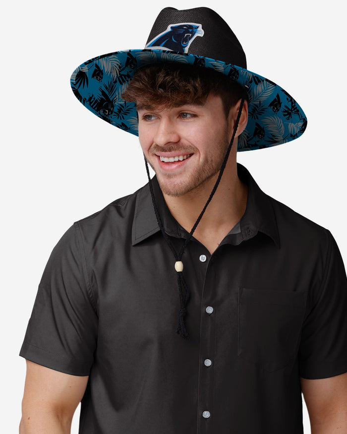 Carolina Panthers Team Color Straw Hat FOCO - FOCO.com