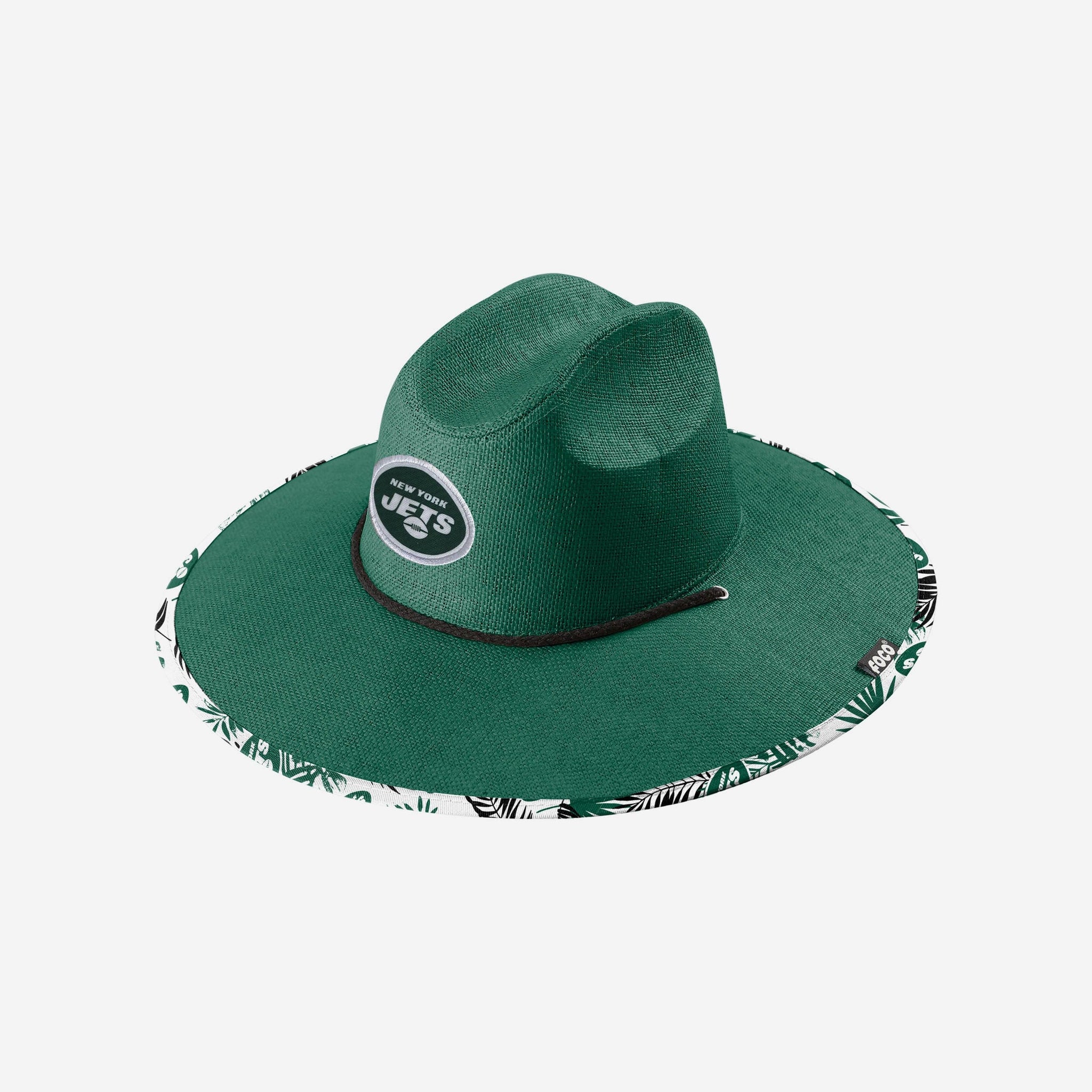 New York Jets Floral Printed Straw Hat FOCO