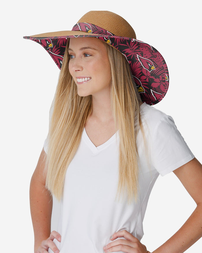 Arizona Cardinals Womens Floral Straw Hat FOCO