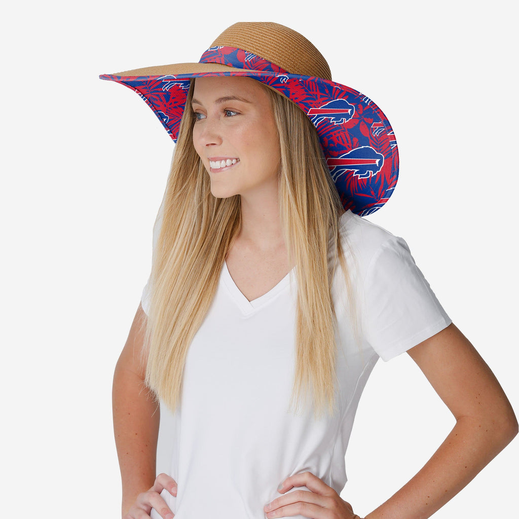 Buffalo Bills Womens Floral Straw Hat FOCO