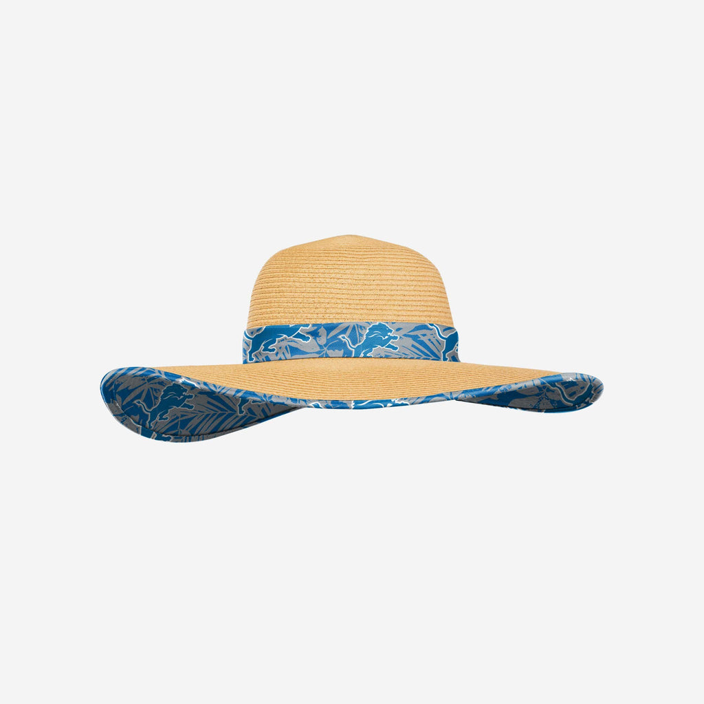 Detroit Lions Womens Floral Straw Hat FOCO - FOCO.com